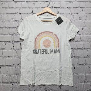 Grayson Threads 100% Cotton "Grateful Mama" Rainbow Graphic ShortSleeve Tshirt S
